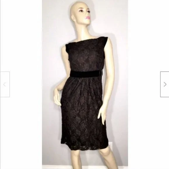 diane von furstenberg black lace dress DIANE VON FURSTENBERG Ernestina Silk Lace Shift Dress Black Purple Sz 4